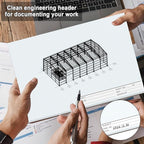 2 Pack 100 Sheets 11" x 17" Isometric Graph Paper Pad Landscape - Image 4