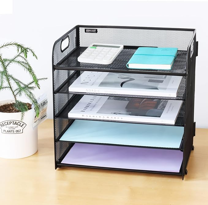 Supeasy 5 Trays Paper Organizer Letter Tray - Image 8