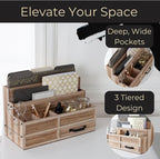 BLU MONACO | Natural Wood Mail Organizer - Image 3