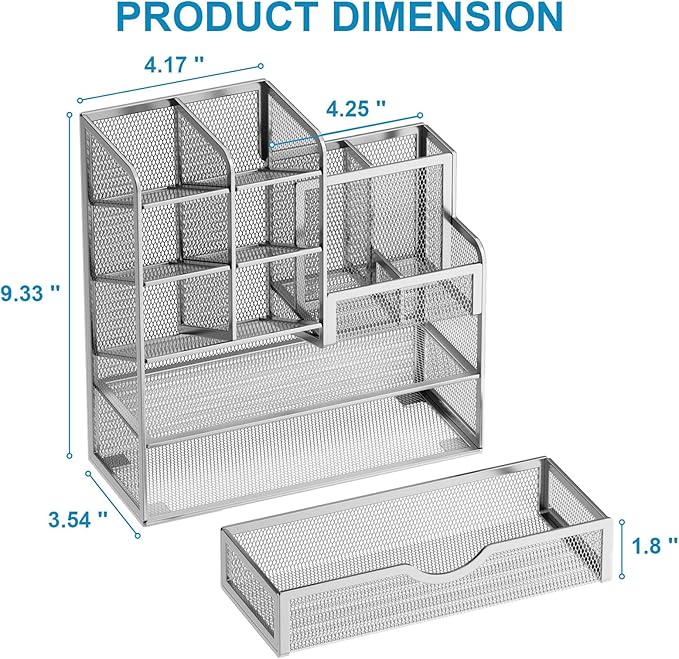Marbrasse Mesh Pen Holder for Desk, Pen Organizer - Image 4