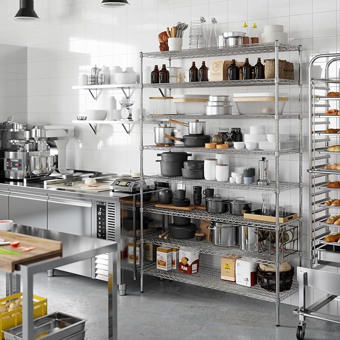 Regal Altair 18" Deep x 54" Wide x 86" Height Wire Shelving Kit | 8-Tier | NSF - Image 4