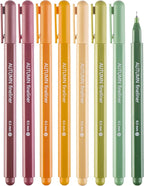 DIVERSEBEE Fine Tip Pens, 8 Bible Pens No Bleed Through, 0.5mm Fine Point by DiverseBee