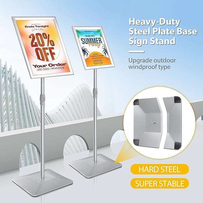 VAIIGO 11"x17" Pedestal Poster Sign Holder Stand - Image 2