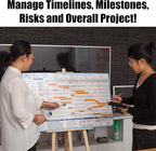 PMXBOARD Gantt Chart Project Whiteboard Kit | 668 Magnetic Pieces and Easel | - Image 8