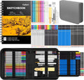 caliart 176pcs art supplies sketching kit, 100 sheets, main product view