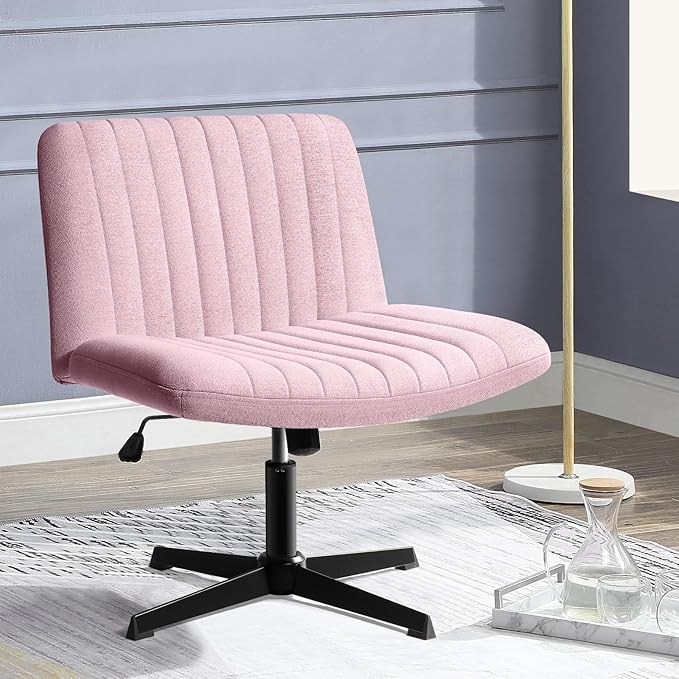PUKAMI Criss Cross Chair, Armless Cross Legged Office Desk Chair No Wheels by PUKAMI