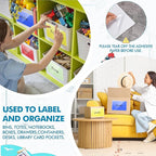 Outus Self Adhesive Shop Ticket Holders Clear Plastic Sleeves Adhesive Pockets - Image 4