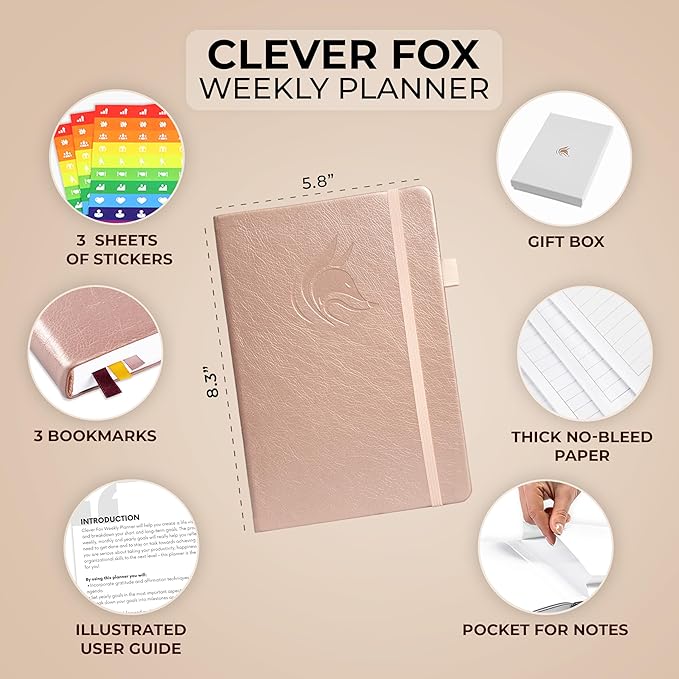 Clever Fox Planner – Undated Weekly & Monthly Planner - Image 2