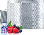 Amiff Silver Thermal Bubble Mailer, 24 x 20 Inches. 50 Pack Metallic Bubble by AMIFF