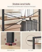VASAGLE 5-Tier Bookshelf, Bookcase - Image 5