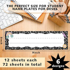 AmazingSpark 72 Pcs Composition Notebook School Name Tags - Image 2