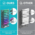 samstar 10 Tier Wall File Organizer, Hanging Wall Mount File Holder Paper - Image 4