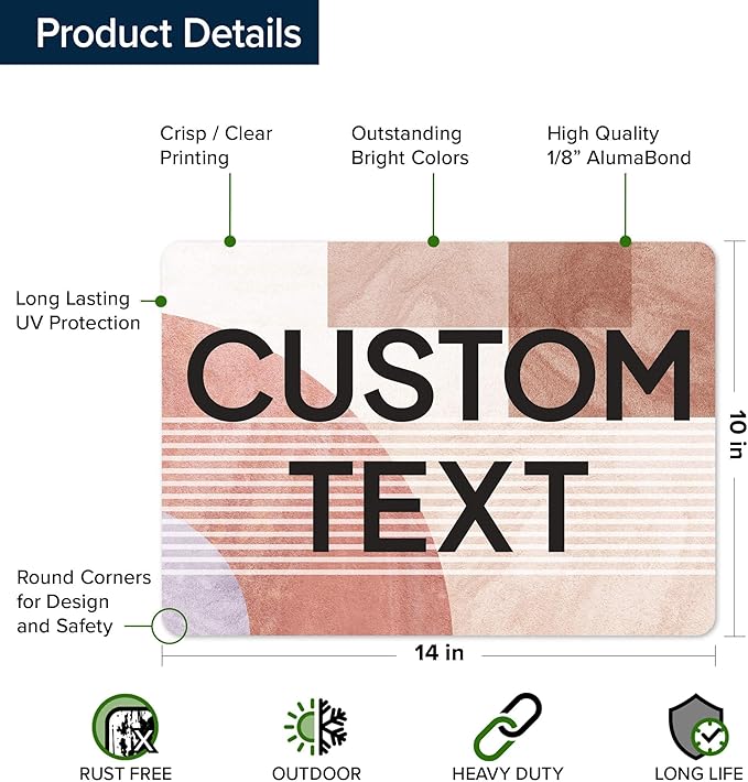 Custom Sign, Custom Street Sign, 11 Font Colors, 13 Font Styles, 4 Hole Options - Image 6