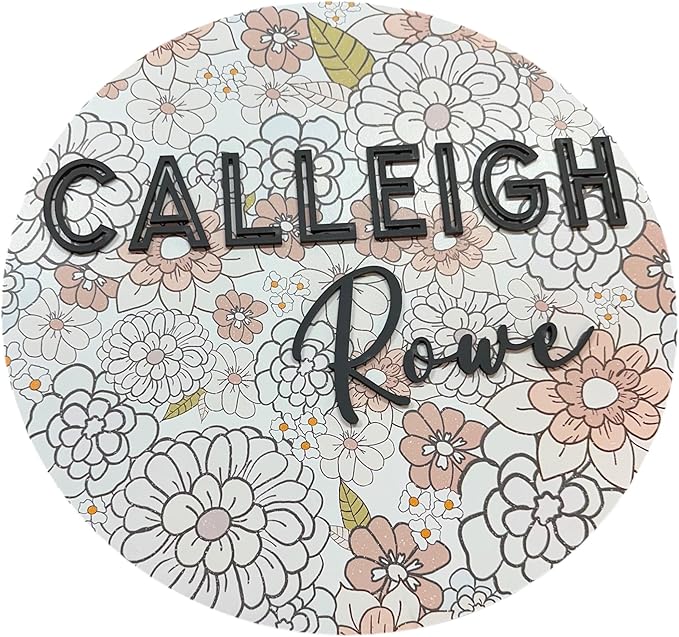 Baby Shower Sign, Newborn Girl Nursery Decor, Infant Room Sign, Girls Room Sign by Unknown
