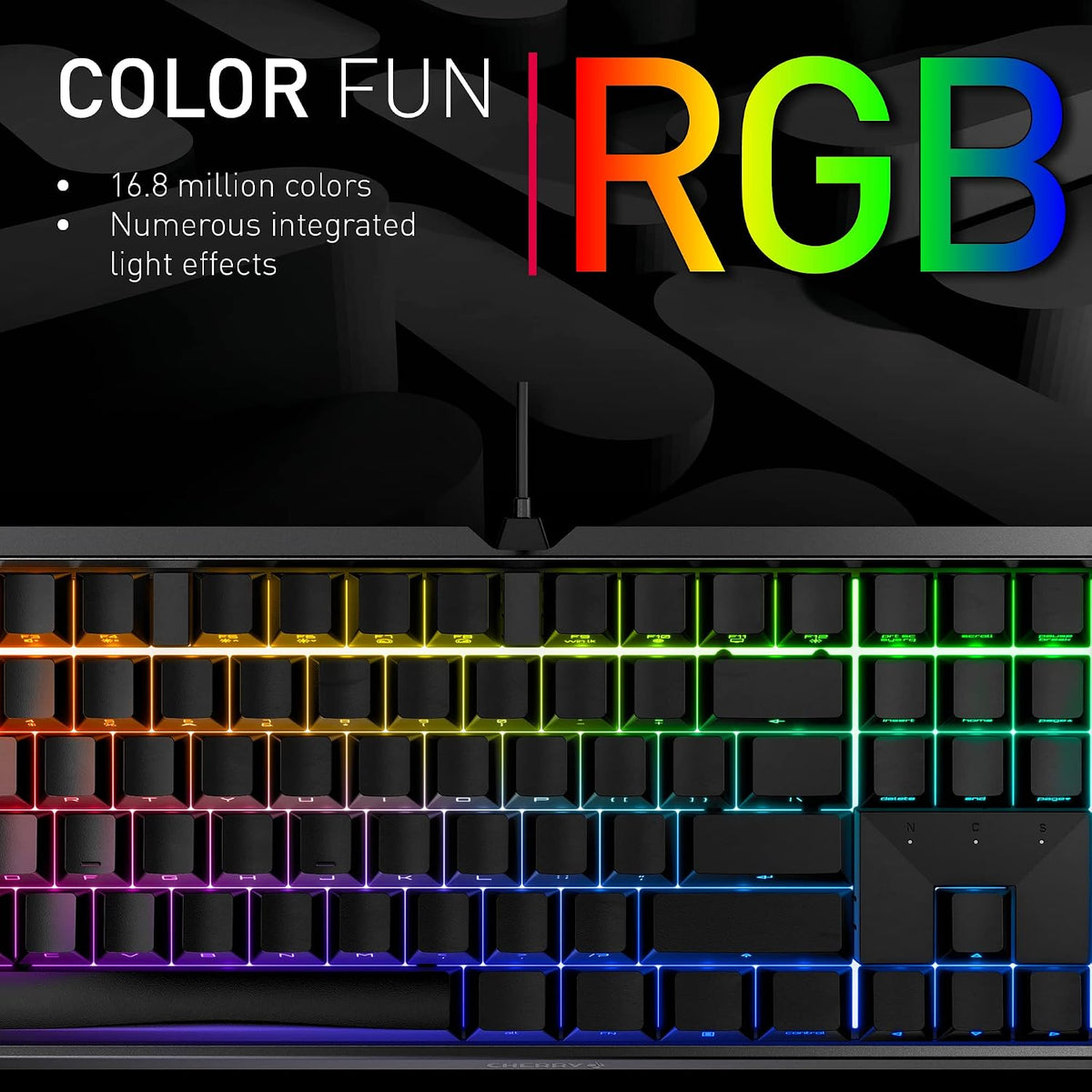Cherry MX 3.0S Wired Mechanical Gaming Keyboard MX2A Silent RED Switches