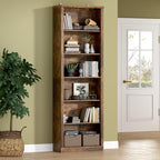 BORNOON 75" Tall Bookshelf, 6-Tier Floor Standing Bookcase by BORNOON