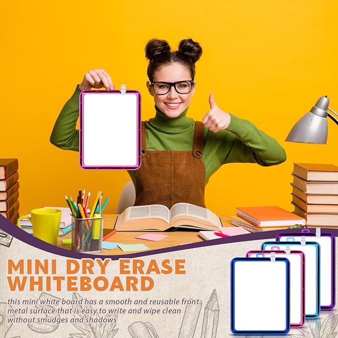Outus 10 Pcs Dry Erase Mini White Boards Bulk 8.5 x 11'' Small Magnetic - Image 7