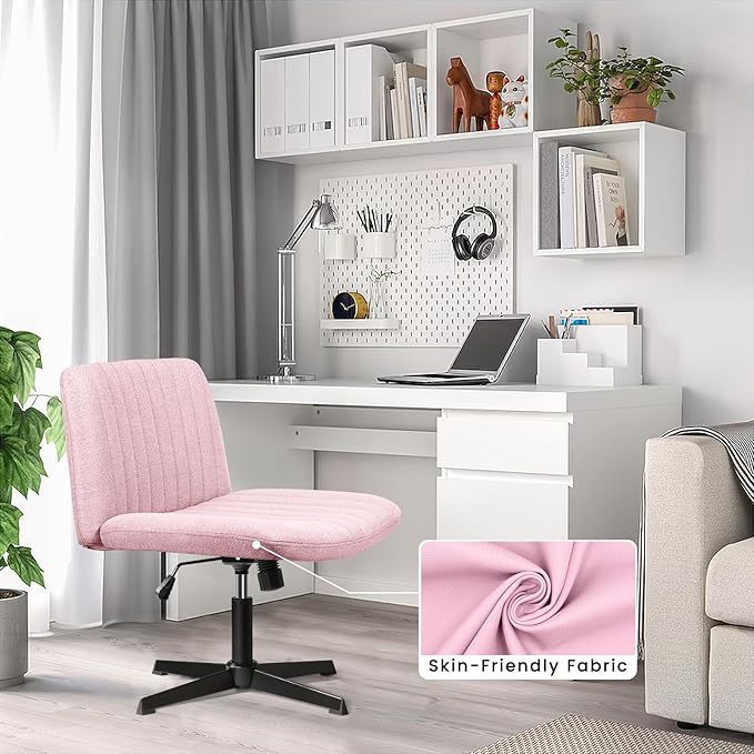 PUKAMI Criss Cross Chair, Armless Cross Legged Office Desk Chair No Wheels - Image 7