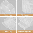 Marbrasse Desk Organizer and Accessories, 3-Tier File Organizer - Image 4