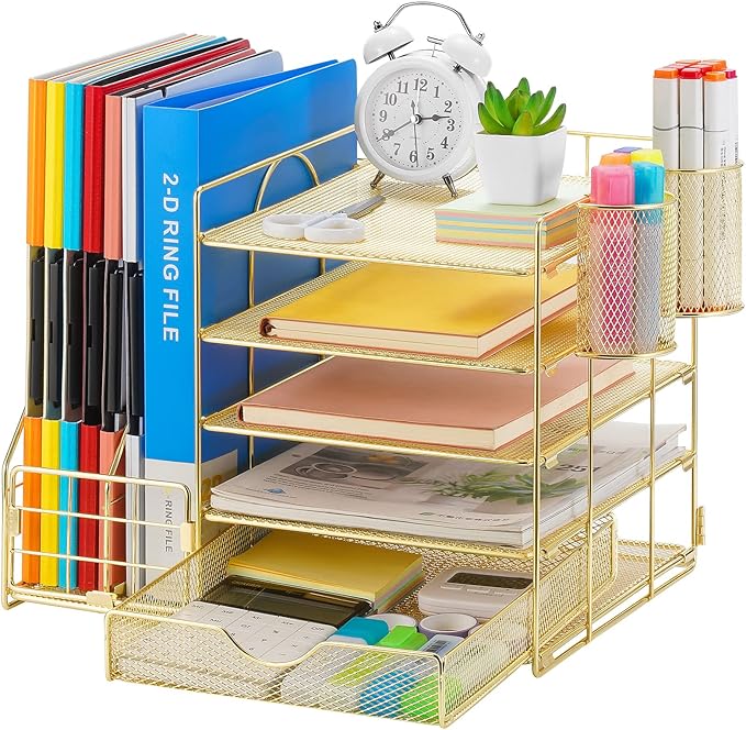 Marbrasse Rose Gold Desk Organizer by Marbrasse