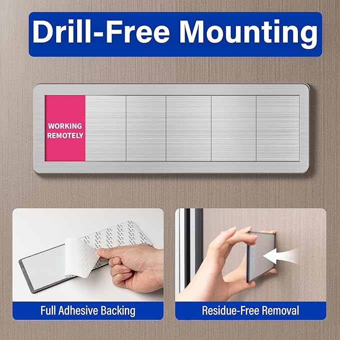 Office Door Signs with 6 Printed Status Options – Do Not Disturb, Out of Office - Image 5