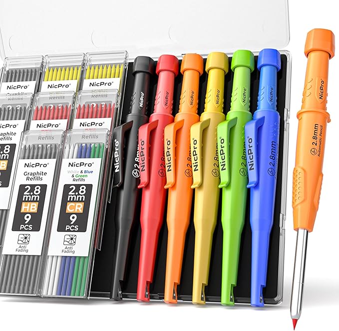 Nicpro 6 Pack CP3000 Carpenter Pencils by Nicpro