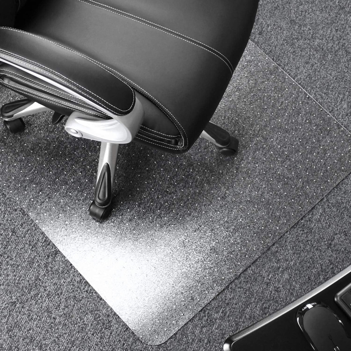 Floortex® Ultimat® Strong Polycarbonate Rectangular Chair Mat for Deep Pile C...