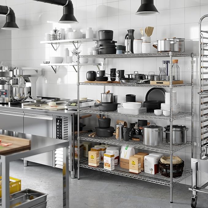 Regal Altair 24" Deep x 54" Wide x 64" Height Wire Shelving Kit | 5-Tier | NSF - Image 6