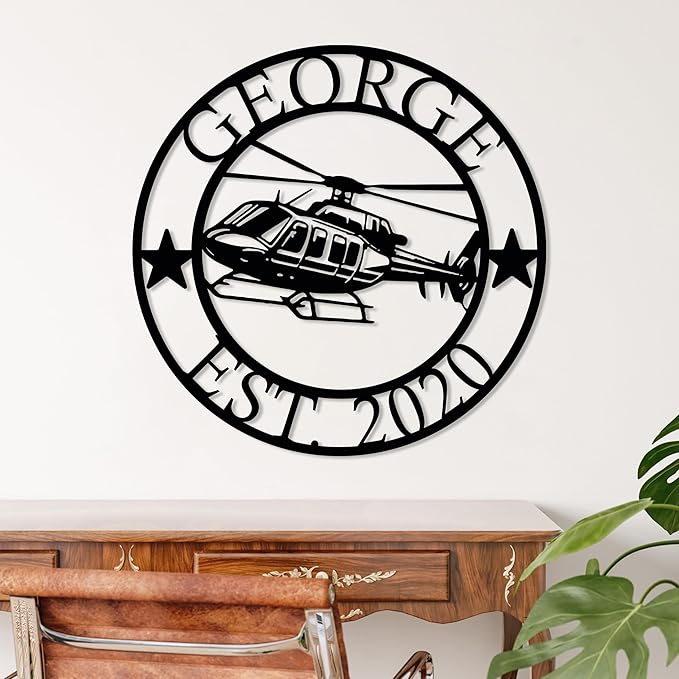 Personalized Metal Airplane Wall Art, Airplane Name Sign, Customized Pilot Name - Image 7