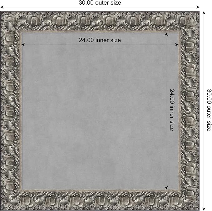 Amanti Art Silver Framed Magnetic Board 30x30 Medium Vision Board - Image 4