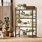 4 Tier Bookshelf 31.49" Width, Tall Book Shelf Storage and Organization - Image 5