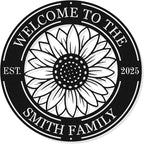 Custom Metal Sunflower Welcome Sign Personalized Sunflower Metal Sign, Welcome by HYTSIGN
