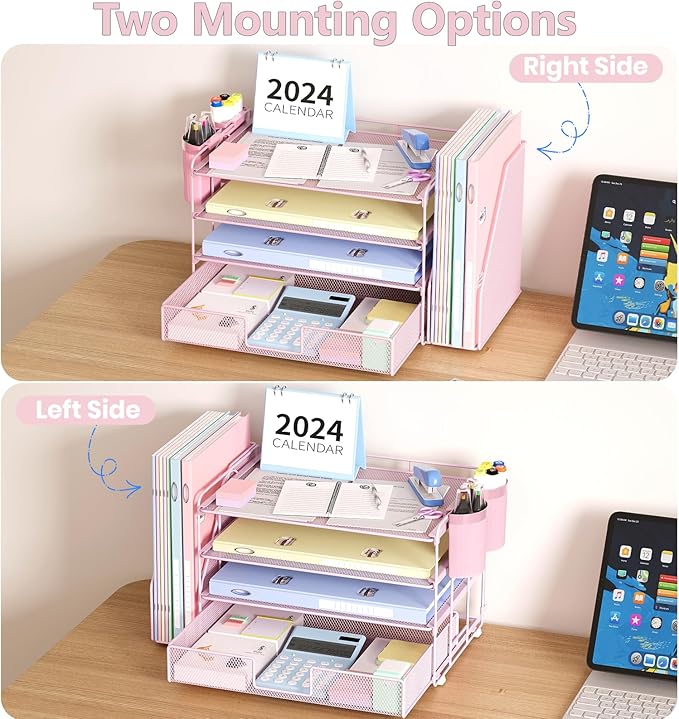 OPNICE Desk Organizer, 4-Tier Desktop File Organizer - Image 7