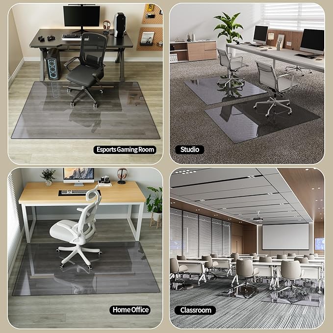 Koonmi Tempered Glass Chair Mat - Image 8