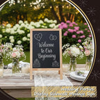 Henoyso 2 Pcs 16" x 10" Small Chalkboard Easel Tabletop Chalkboard Signs Menu - Image 7