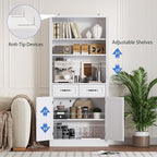 BORNOON 71.4" Tall Bookshelf - Image 5