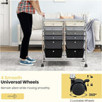 Giantex 12 Drawer Rolling Storage Cart Tools Scrapbook Paper Office School - Image 7