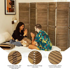 Room Dividers and Folding Privacy Screens, Wood Louvered Separators Divider Wall - Image 2