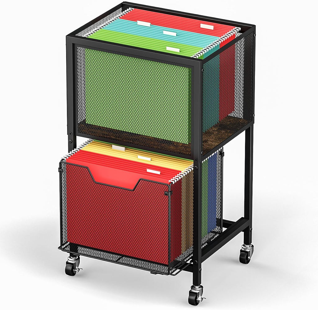 Tiaoheka Rolling File Cart, Mobile File Cabinet