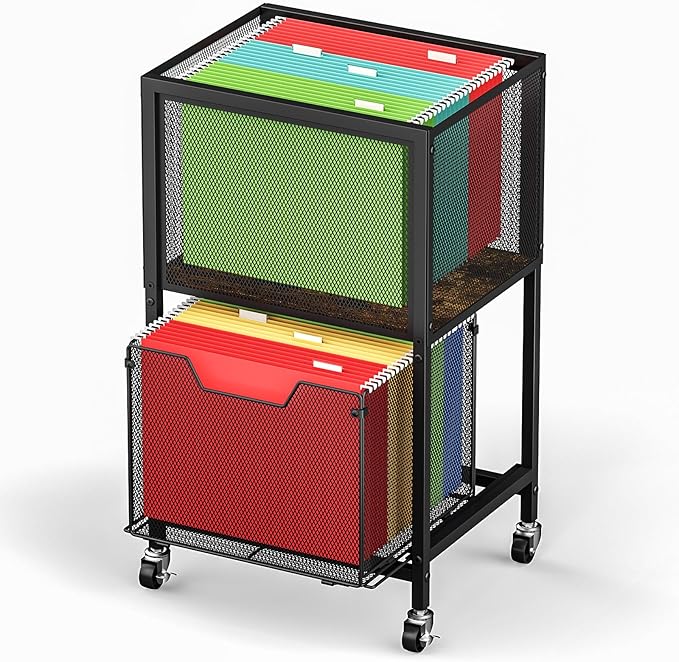 Tiaoheka Rolling File Cart, Mobile File Cabinet by Tiaoheka
