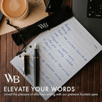 Wordsworth & Black Fountain Pen Set, 18K Gilded Medium Nib, Includes 24 Pack - Image 3