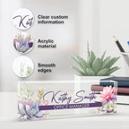 Personalized Name Plate for Desk, Custom Desk Name Plate, Acrylic Name Plate - Image 3