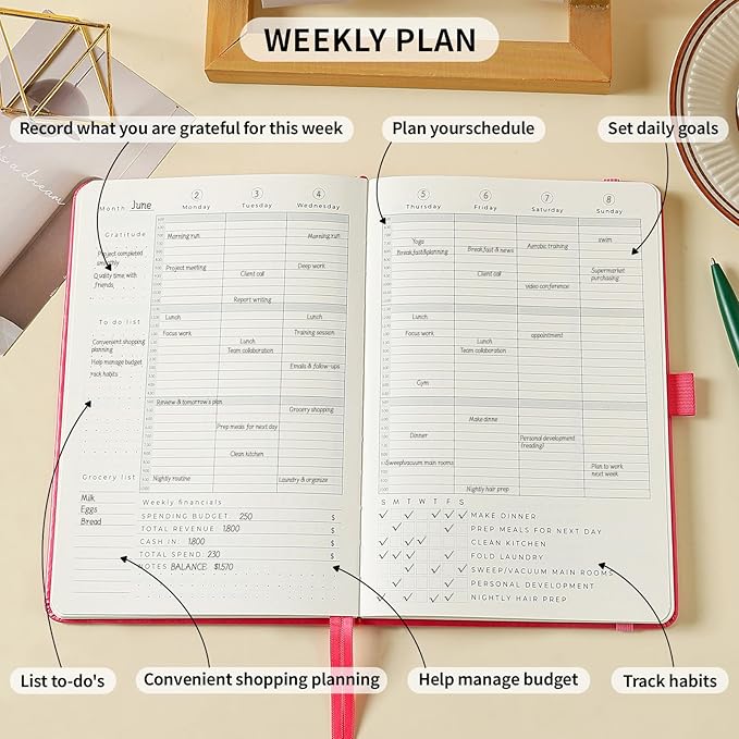 Crein Lynh 2025-2027 Premium Planner, Weekly & Monthly Calendar Planner - Image 5