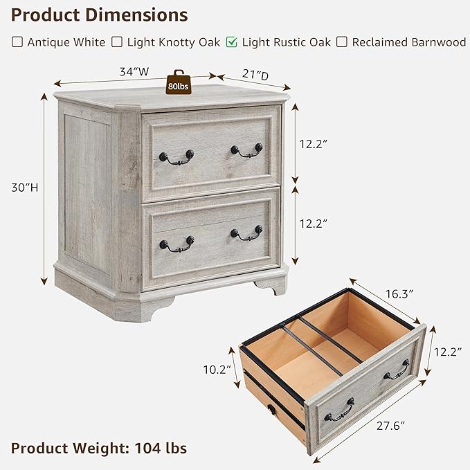 T4TREAM 34" Lateral File Cabinet - Image 2
