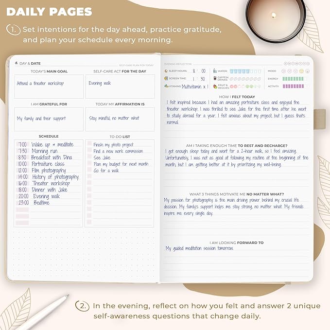 Clever Fox Self-Care Journal – Daily Reflection Notebook – Mental Health & - Image 4
