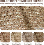 tan brown faux jute runner rug 2x6 ft,braided, view 9