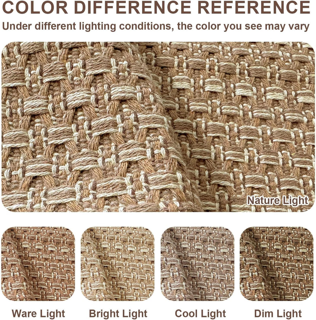 tan brown faux jute runner rug 2x6 ft,braided, view 9