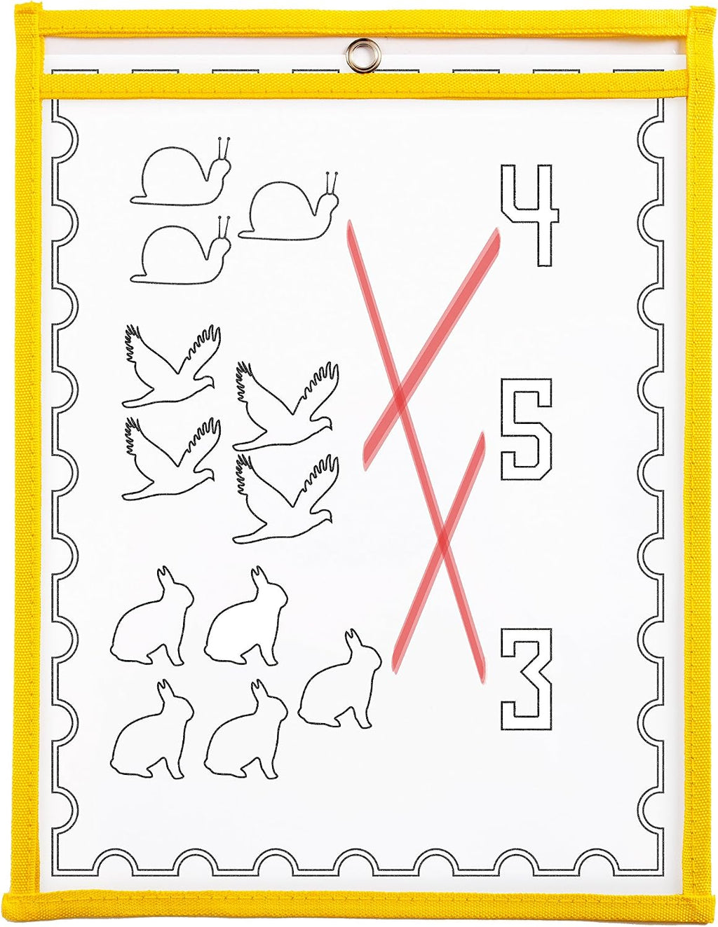 10 Dry Erase Pockets, Oversize 10 Inch x 13 Inch Pockets, Perfect for Classroom Organization, Reusable Dry Erase Pockets, Teaching Supplies, Multi-Color, 10 Pack