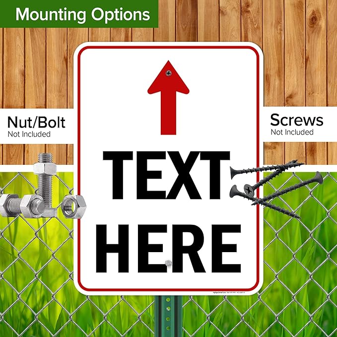 Custom Arrow, Custom Directional Sign, Up Arrow, 18x24 Inches, Rust Free .063 - Image 5