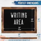 HBCY Creations 18" x 24" Torched Brown Solid Wood Frame Wall Chalkboard - Image 2